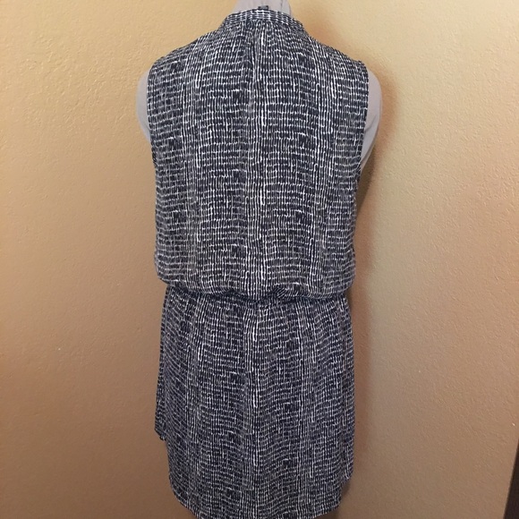 Hilary Radley Black & Ivory White Print Dress 8 - Picture 3 of 7